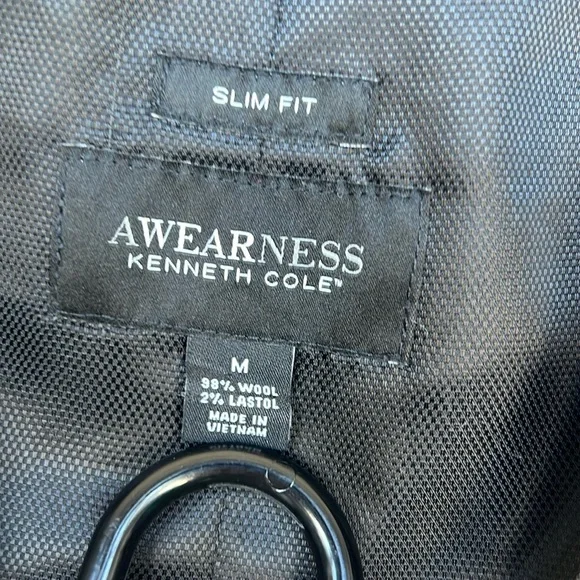 KENNETH COLE Men's Awearness Gray Vest Size Medium Slim Fit 💕 - Picture 3 of 6